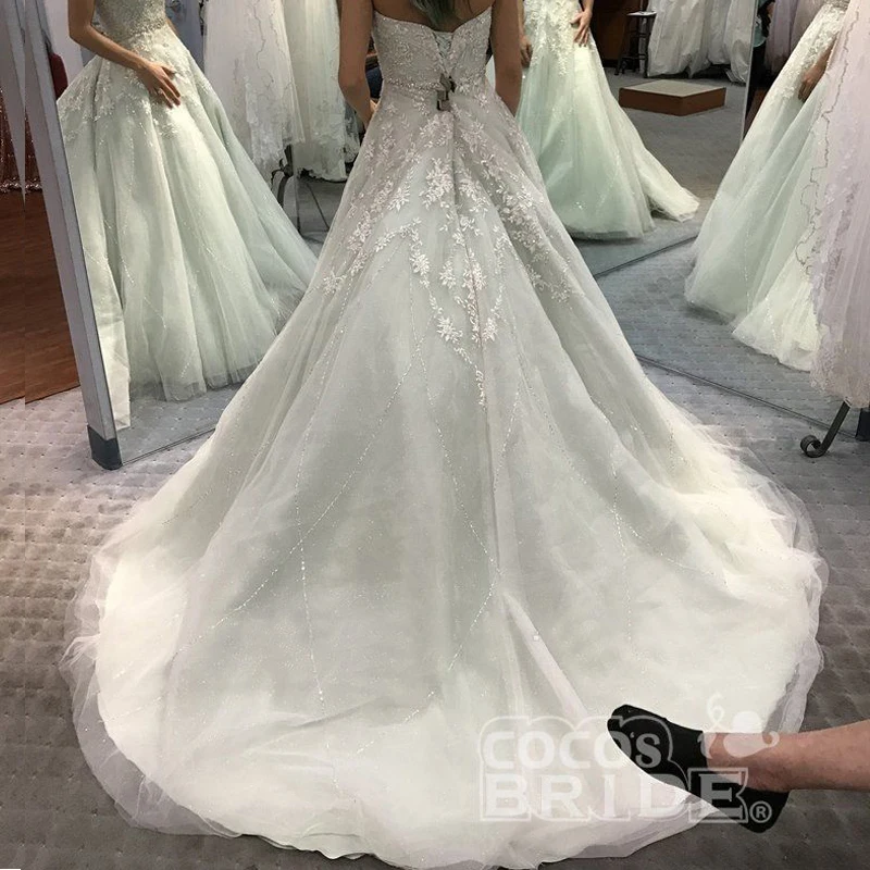 Любовник Поцелуй Платья трапециевидной формы Vestidos De Noiva 2021 свадебное платье без
