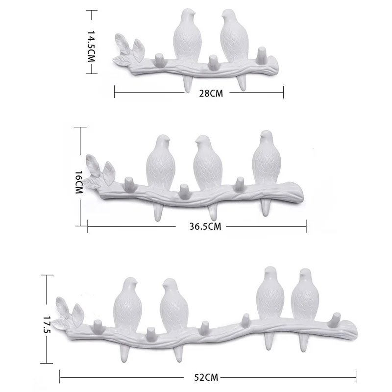 Настенные украшения аксессуары для дома гостиной вешалка смолы птица ключ