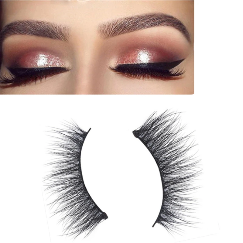

2 Pairs 3d Mink Lashes Eyelash Natural False Eyelashes Fake Lashes Long Makeup Extension Mink Eyelashes For Beauty