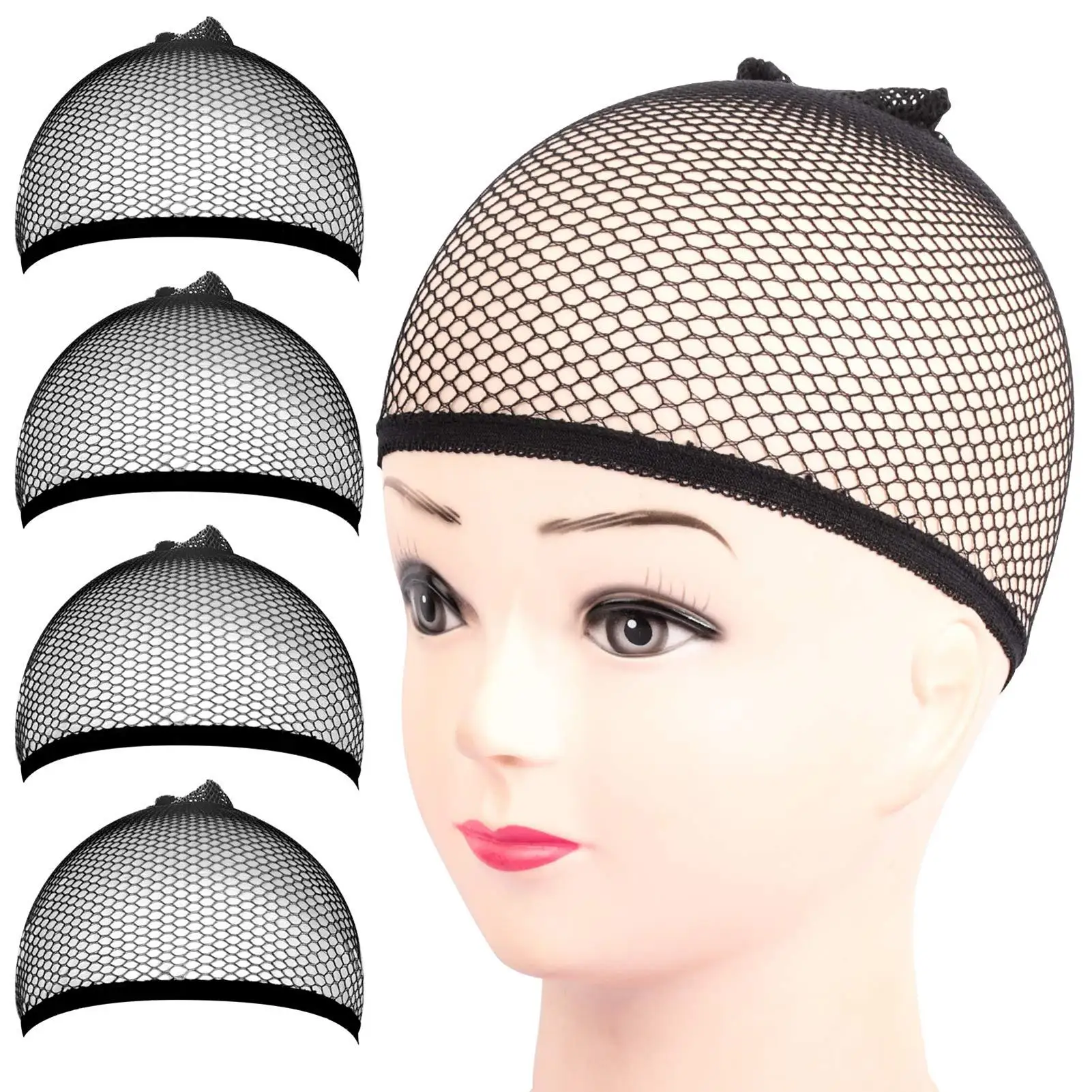 

High Elastic Wig Liner Cap Cover Mesh Hair Wearing Net Hat Hairpiece Accessory Stretchy Wig Liner Cap Hat wig Cap