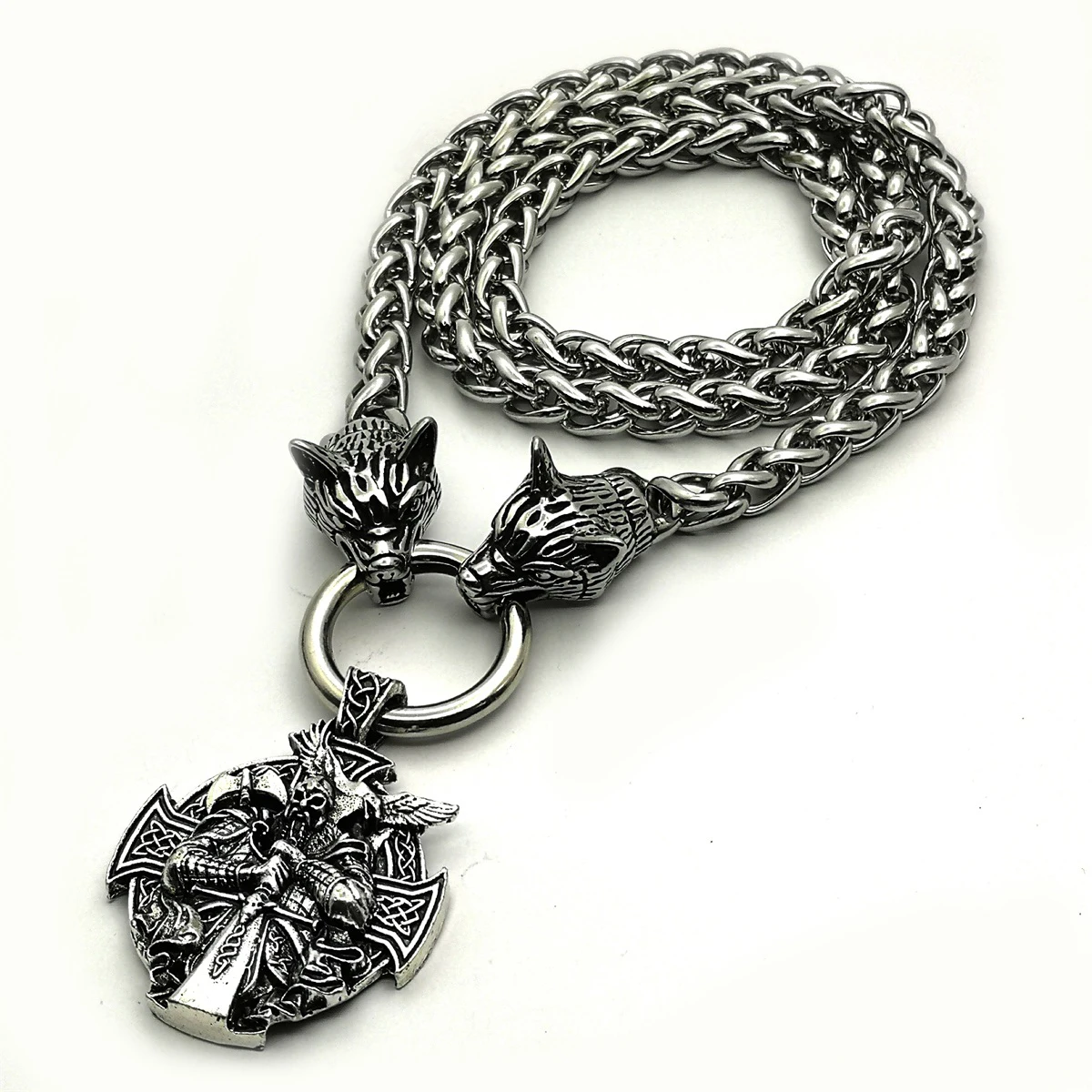 

Скандинавский кельтский волк цепь ожерелье викингов ворона воин амулет кулон ожерелье викингов мужские ювелирные изделия