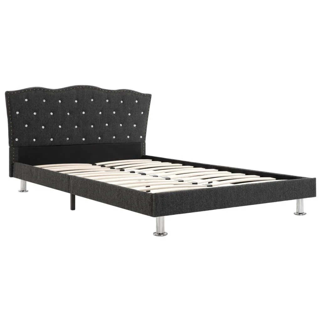 vidaXL Bed Frame Dark Gray Fabric 120 x 200 cm |
