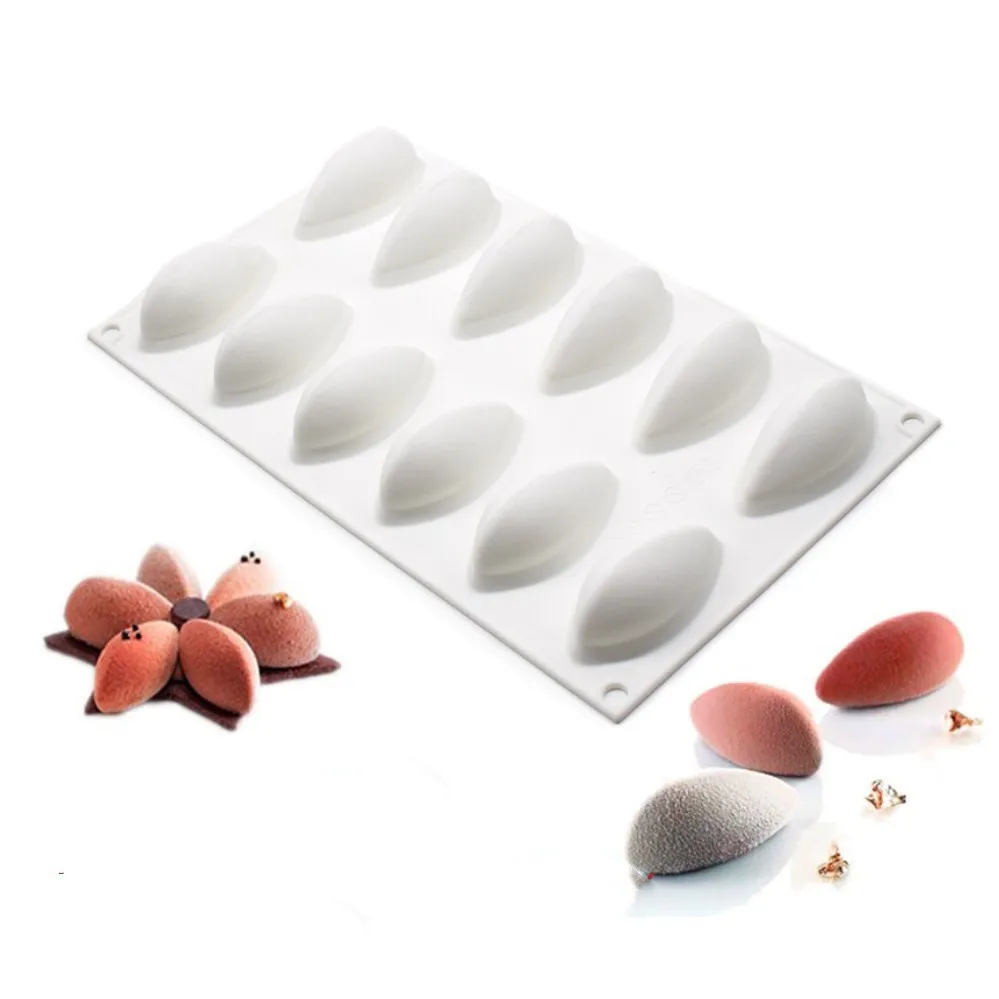 

12 Grid Shell Mousse Cake Silicone Mold Creative Baking Utensils Handmade Soap Mold French Dessert Model