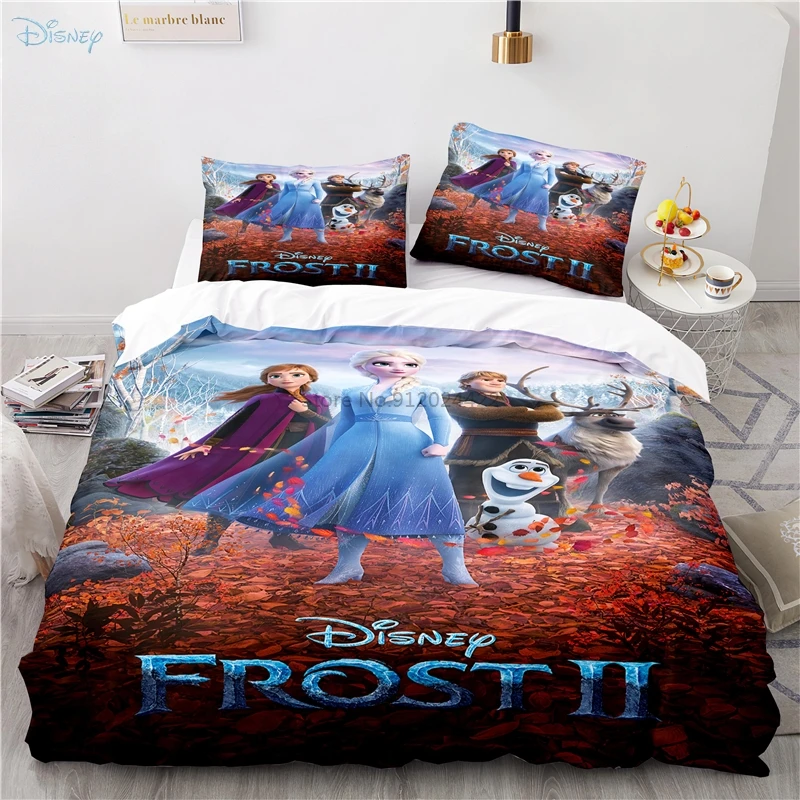 Комплект постельного белья для детей Disney Frozen пододеяльник наволочка одинарный