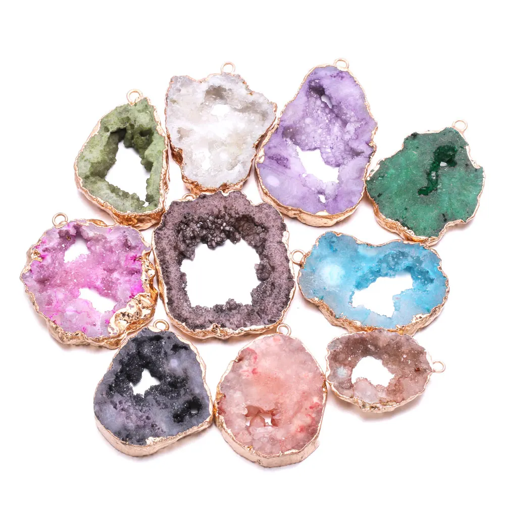 

Natural Stone Crystal Pendants Irregular Shape Exquisite accessories DIY for Necklace or Jewelry Making Reiki Healing Jewellery