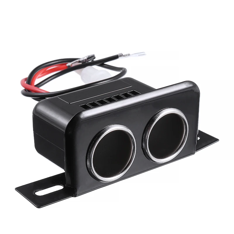 12 В двойная мотоциклетная розетка черная зажигалка адаптер питания для