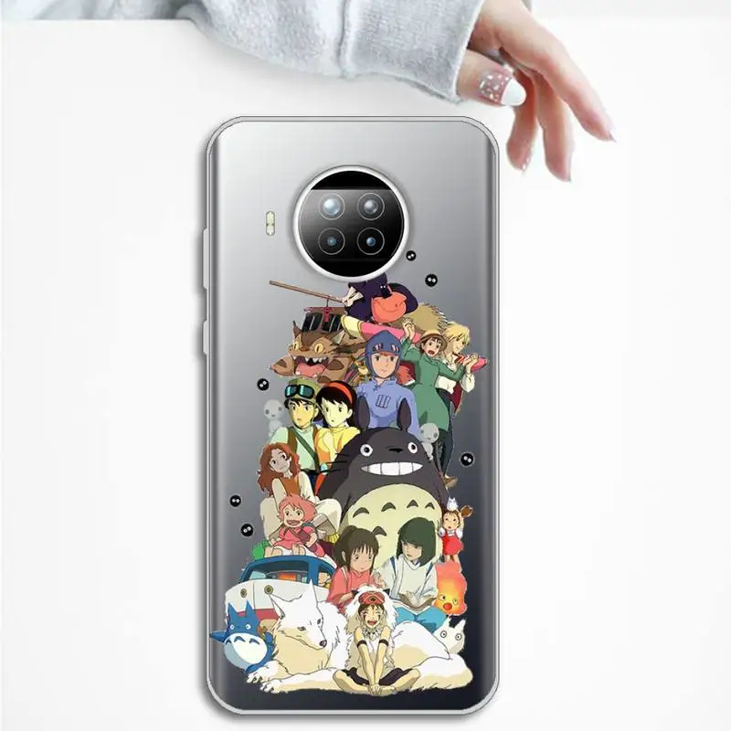 

Anime Spirited Away Phone Case Transparent for Xiaomi mi Redmi note 10 t 8 9 pro lite 11 Samsung S 8 9 10 20 plus ultra