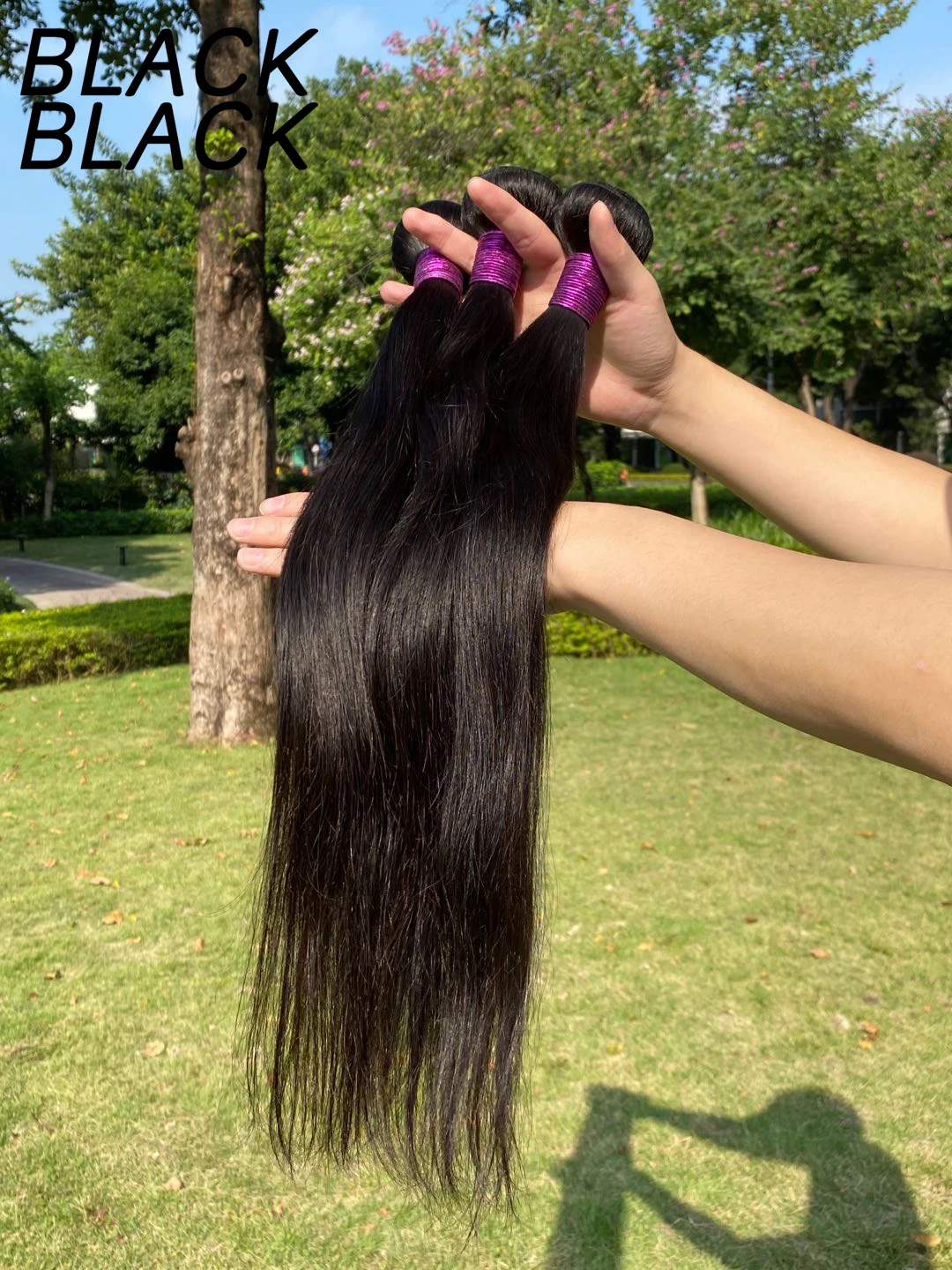 Blackblack Indian Straight Hair Bundles With Closure 100% Human Virgin Hair Weave Hair Weaving Wholesale Bundles with Closure