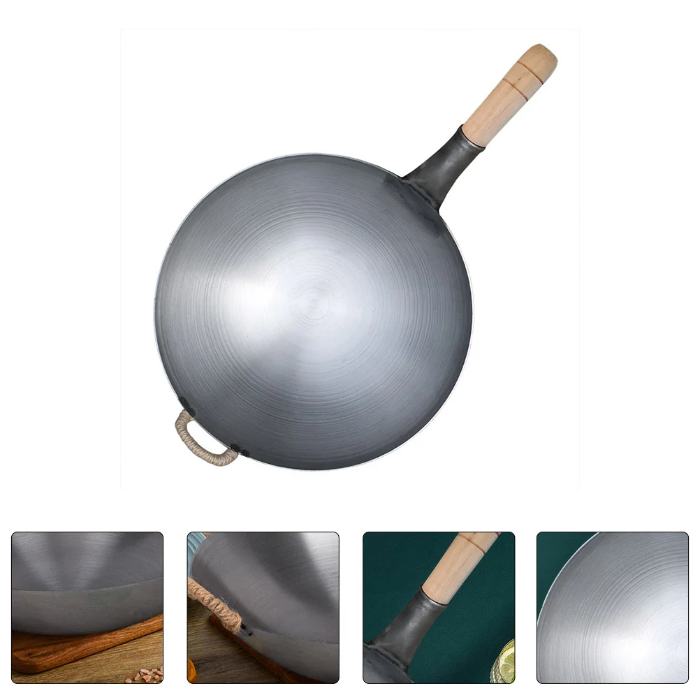 

1Pc Cooking Pot Stainless Steel Cooking Pan Frying Pan for Home (Grey)