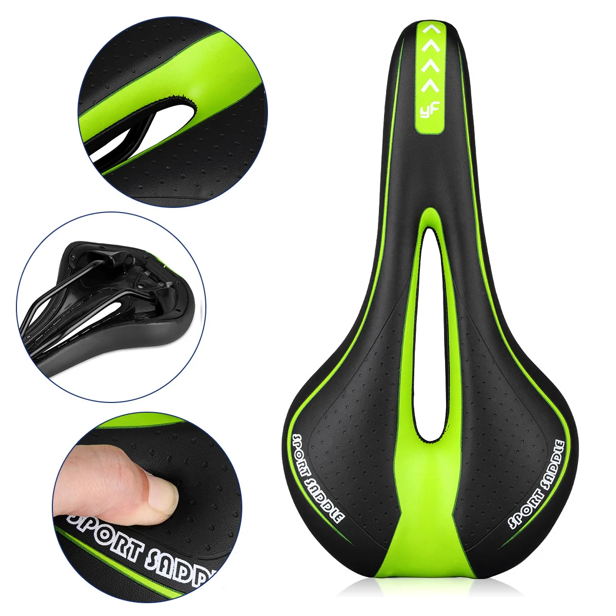 

Comfortable Bicycle Seat Saddle Breathable Soft Bike Seat Cushion With Central Relief Zone for Road Mountain Bike BHD2