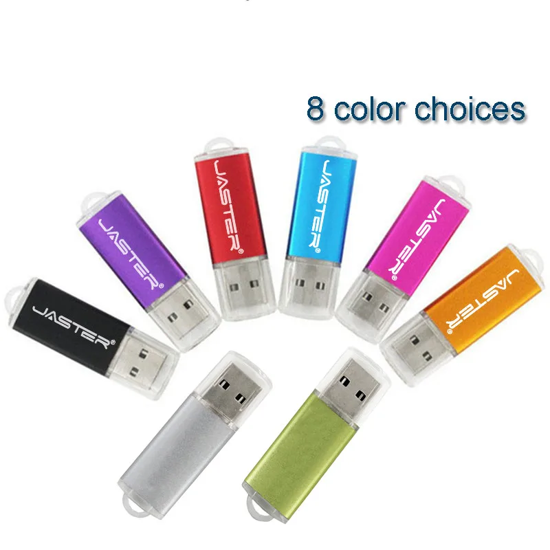 JASTER Металл реальные флеш диск USB 2 0 4 ГБ 8 16 32 64 128 памяти палочки с печать логотипов