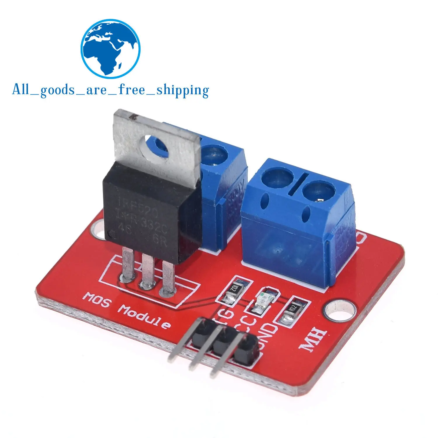 Верхняя кнопка Mosfet 0-24 В стандартный модуль IRF520 для Arduino MCU ARM Raspberry pi - купить по