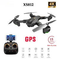 XS812 GPS 5G WiFi FPV With 4K FHD Camera 15mins Flight Time Foldable RC Drone Quadcopter RTF Kids Birth Gift  VS f196