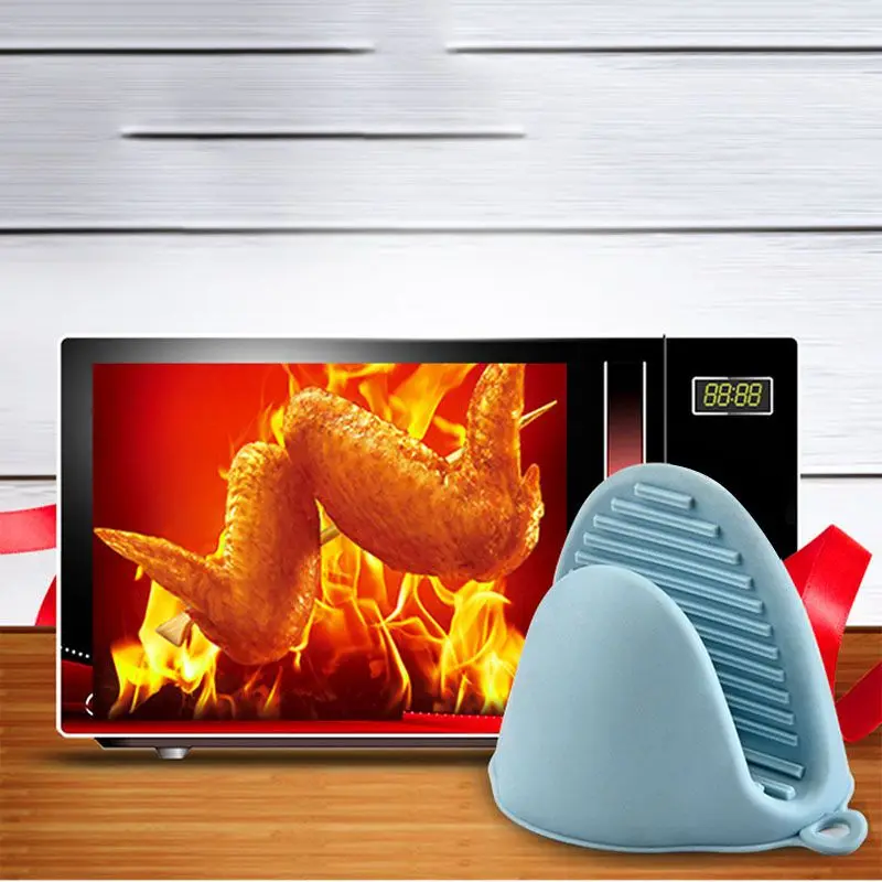 

High Temperature Microwave Gloves Anti-scalding Gloves Silicone Insulated Gloves Non-Slip Baking Gloves