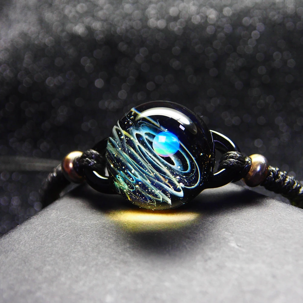necklace 23 Вселенная планеты стеклянные браслеты из бисера и браслеты галактика модные ювелирные изделия галактика солнечной системы браслет для женщин Рождество - Окраска металла: necklace 23