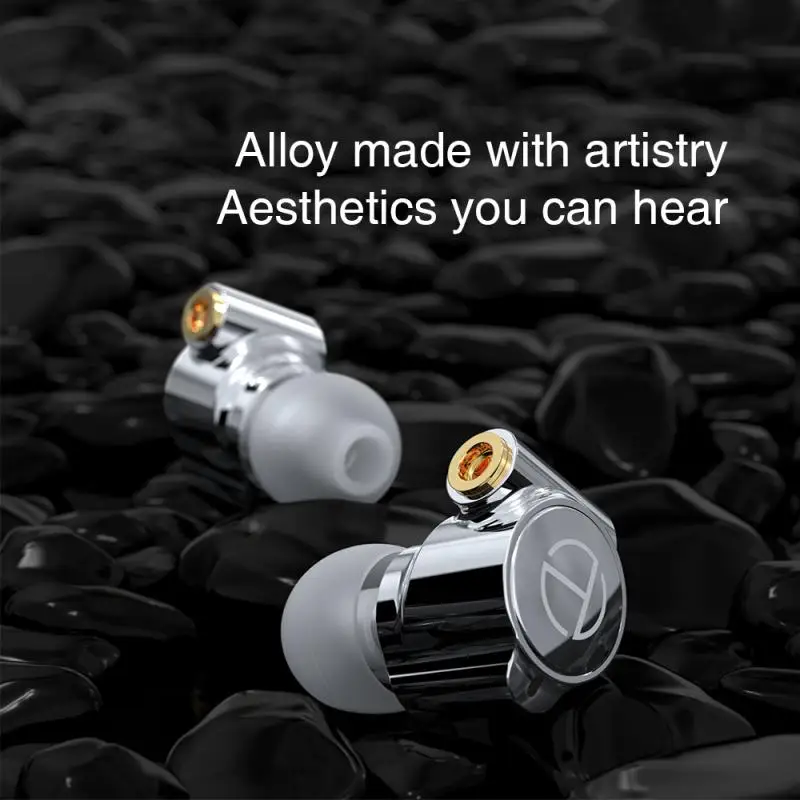 

TRN TA1 In Ear Earphone Knowles 1BA+1DD Drive HIFI Earphone Metal Earphone Earbud With MMCX Silver-plated Cable TRN VX BA8 V90S