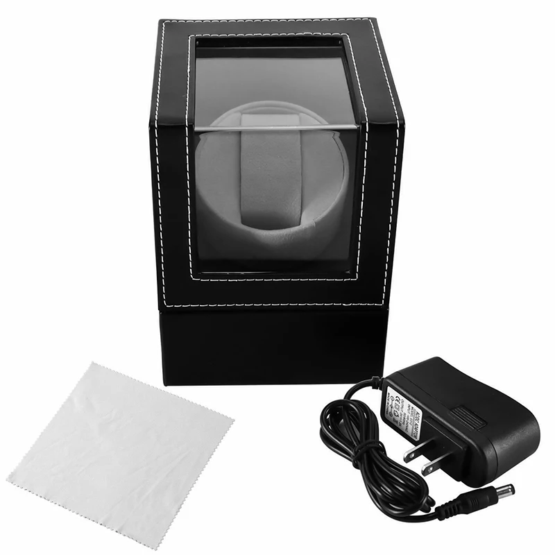 1 шт. черный кожаный чехол-Шейкер для часов с вилкой Стандарта США | Электроника