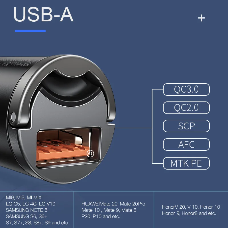 Автомобильное зарядное устройство Baseus Quick Charge 4 0 3 USB C для iPhone 12 11 X Pro Huawei Xiaomi