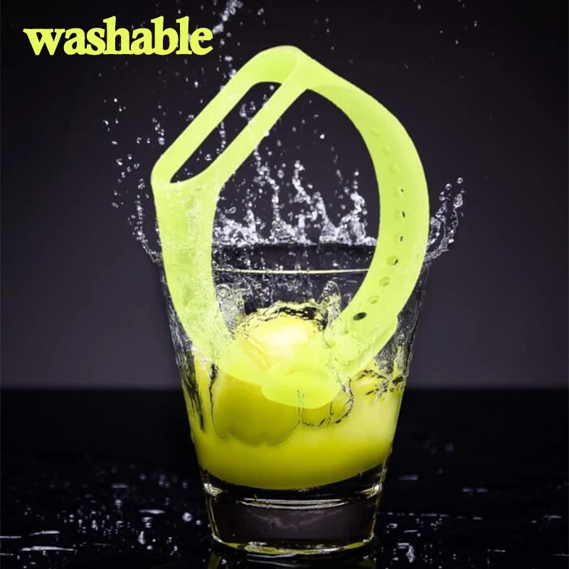 Светящийся ремешок для наручных часов miband 4 3 mi аксессуары с ночным освещением