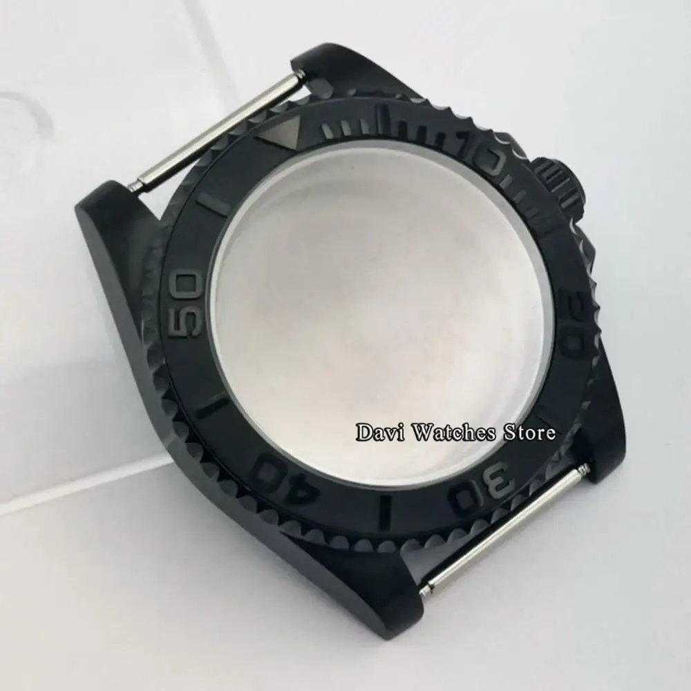 Однотонный черный чехол задняя крышка с сапфировым стеклом подходит для NH35 NH36 ETA