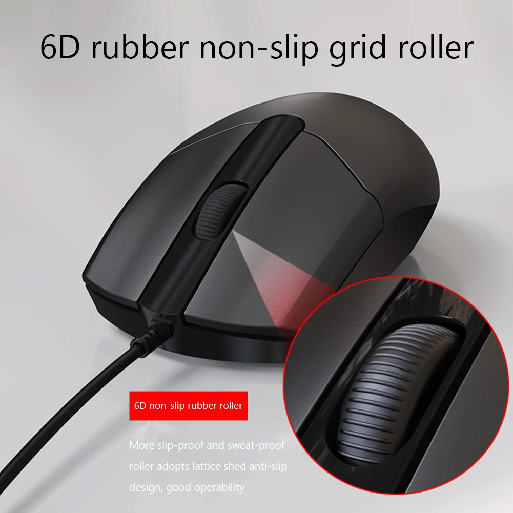 

Universal USB Wired Mouse Business Office Gaming Optical 1000 DPI Mouse for PC Laptop 4-Button Adjustable Ambidextrous Mouse New