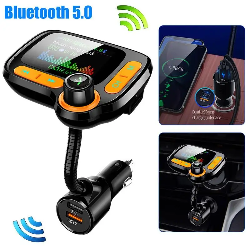 1 шт. Автомобильный Mp3 плеер с Micphone Bluetooth беспроводной fm-передатчик автомобильный