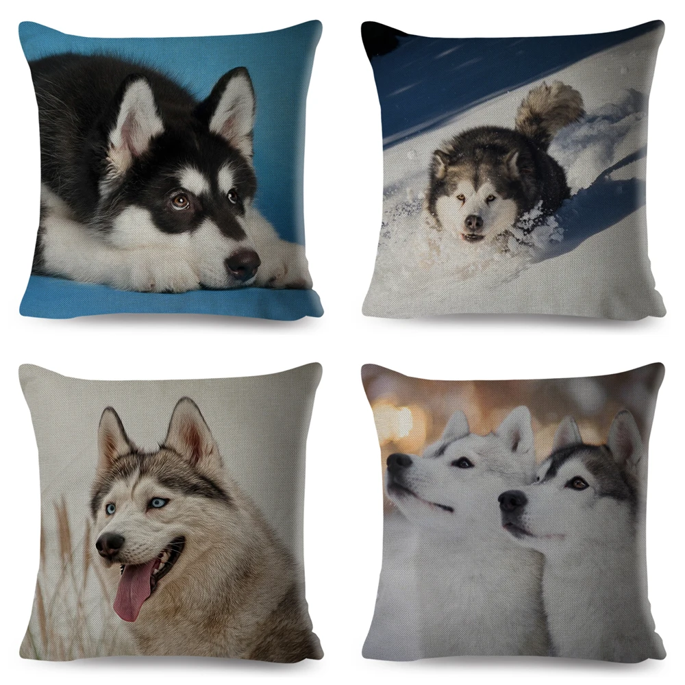 Сибирская Собака Хаски наволочка для дивана автомобильный Декор собака из