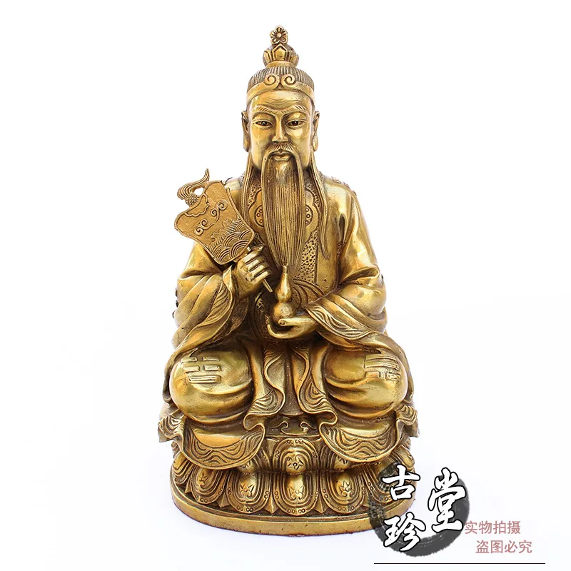 

Copper Chinese mythological figures Taoist San Qing Patriarch metal crafts home desktop decor decoration ornaments(A869)