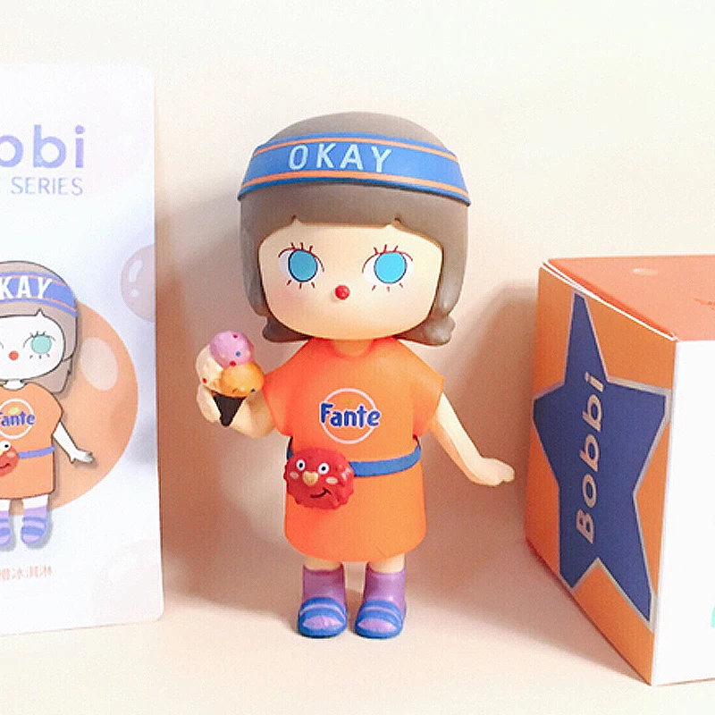 

Bobbi Orange Juice Series Blind Box Car Desktop Decoration Doll 2D World Garage Kit Toy Model