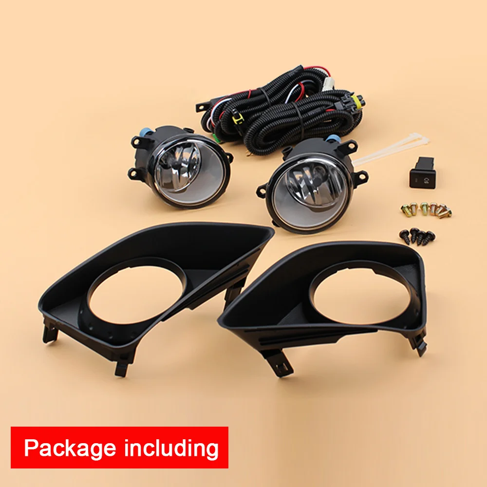 1 пара автомобильных противотуманных фар в сборе с противотуманными фарами и