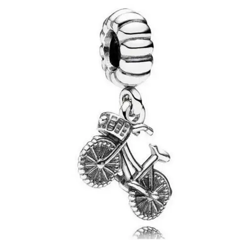 

Genuine 925 Sterling Silver Bead Bike Bicycle Charm Beads Pendant Fit Original Women pandora Bracelet & Necklace Diy Jewelry