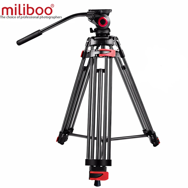 

Miliboo MTT602A Профессиональный портативный алюминиевый штатив для камеры с жидкостной головкой для видеокамеры/DSLR Штатив для видео 76 "Максималь...