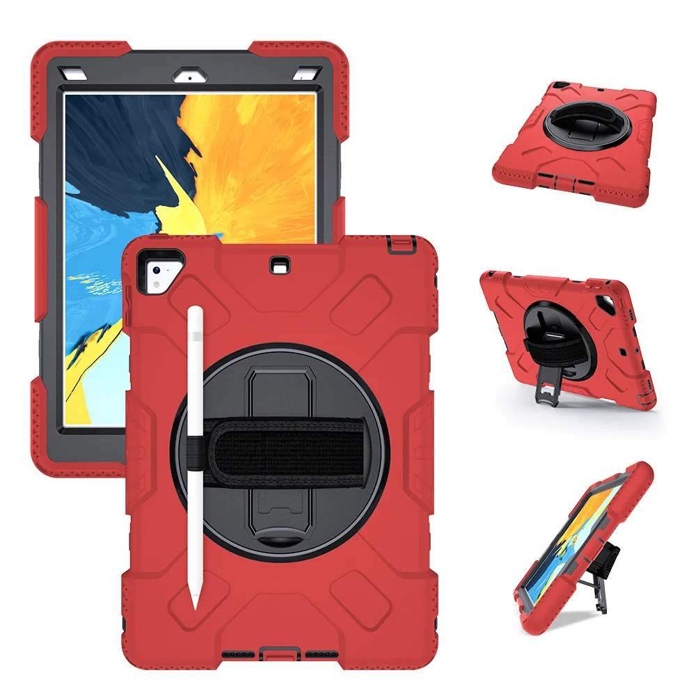 Red Чехол для iPad Pro 9,7 Air 2 iPad 9,7 дюймов чехол для планшета с держателем карандаша вращение на 360 Защитный ремешок JGX07 - Цвет: Red