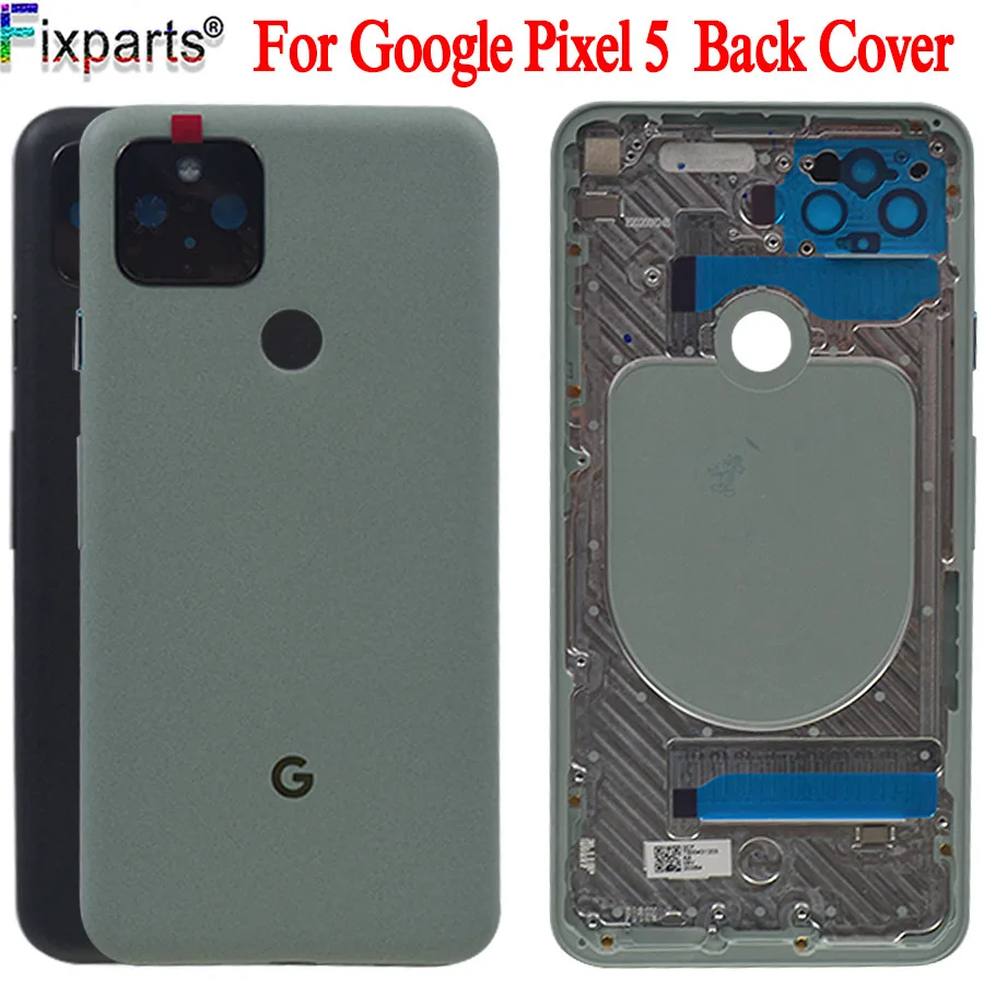 

Full New For Google Pixel 5 Battery Cover Door Back Housing Rear Case For Google Pixel 5 Back Battery Door With Camera Lens