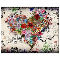 diy diamond painting cross stitch heart shaped flowers fish needlework diamond embroidery full round mosaic decoration resin