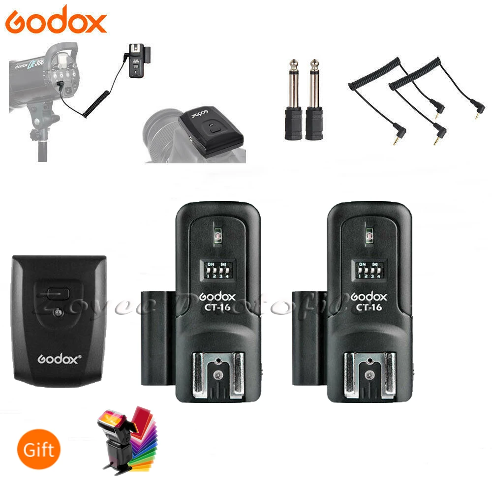 Godox CT-16 16 каналов беспроводной Радио вспышка триггер передатчик+ приемник CT16 Набор для Canon Nikon Pentax Studio Speedlite Flash - Цвет: 1 Trigger 2 Receiver