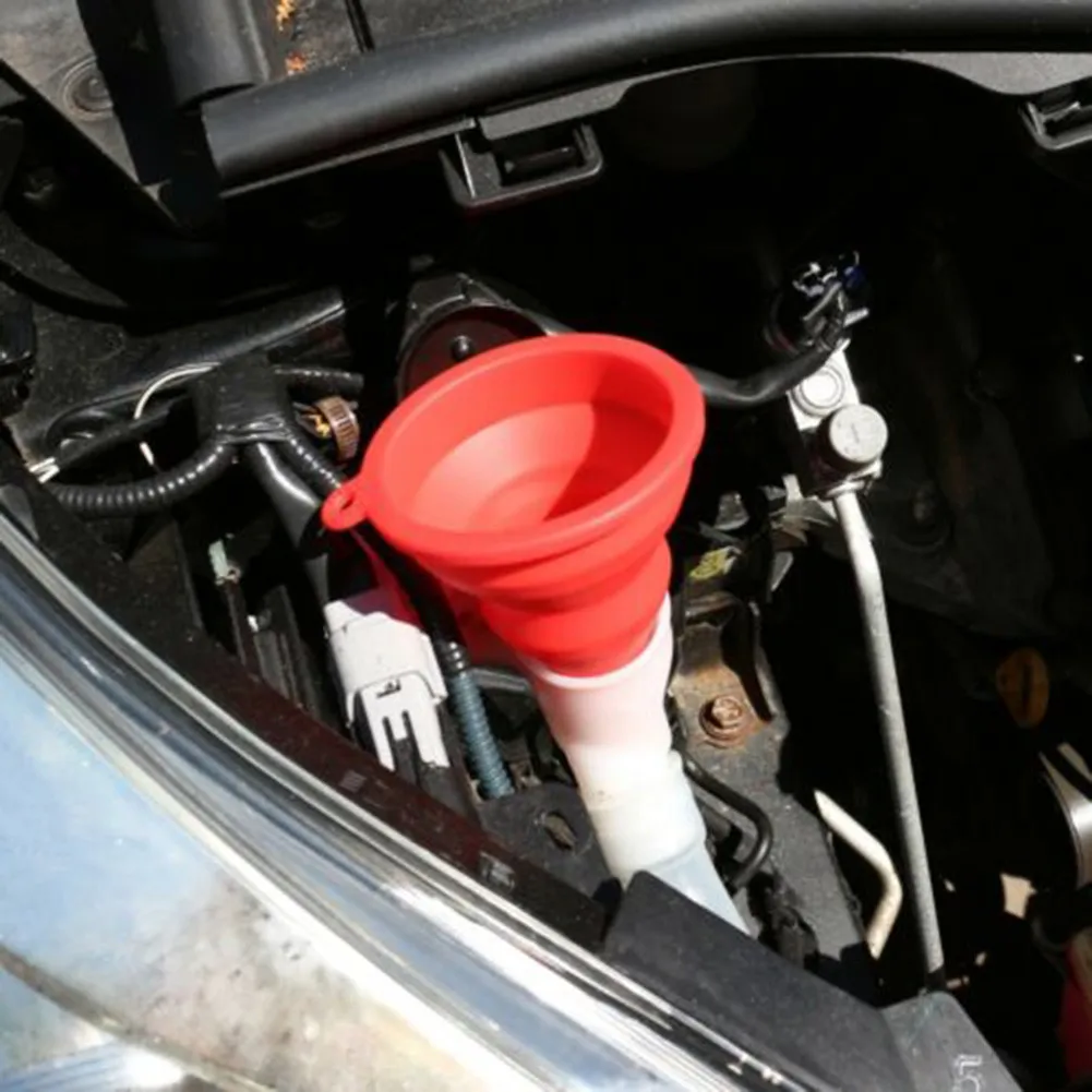

Black Car Funnel Collapsible Diesel Gasoline Oil Fuel Parts Petrol Silicone