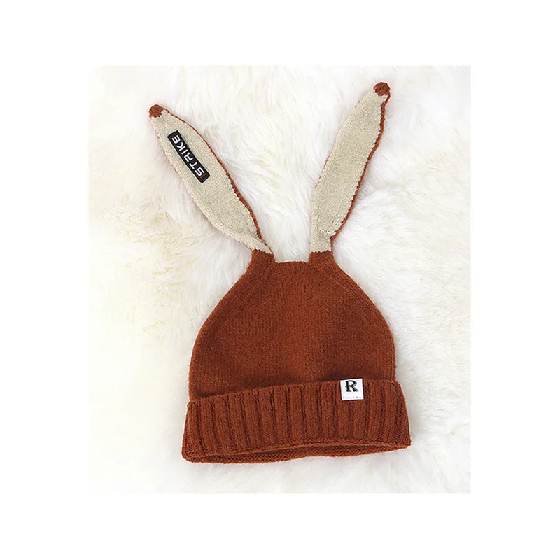 

New Ladies Winter Knitting Thickened Warmth Cute Long Rabbit Ears Girly Style Fashion Street Wild Beanie Hat