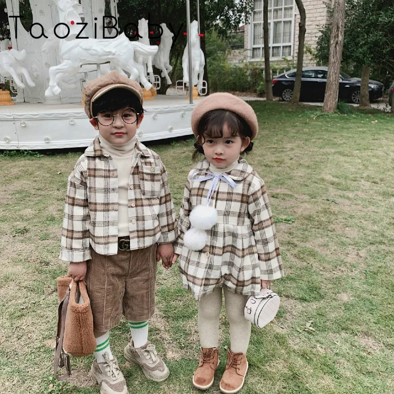 Детская одежда зима 2019 корейская детская рубашка с длинными рукавами для