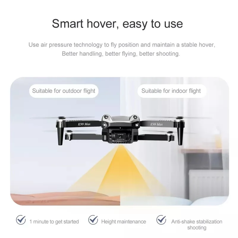 XCZJ K99 Max Drone 4K C&aacute;mara Dual de HD obst&aacute;culos Mini Rc Quadcopter negro y blanco Rc helic&oacute;ptero chico juguetes para regalo-4