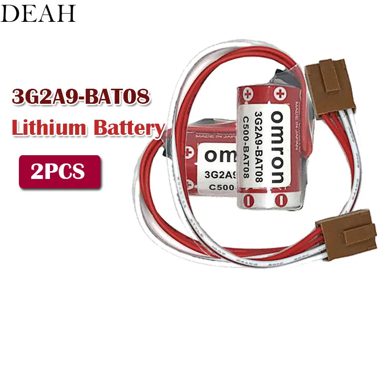 2pcs Original New Lithium Battery 3G2A9-BAT08 C500-BAT08 3.6V PLC Batteries with plugs connectors ER17/33 | Электроника
