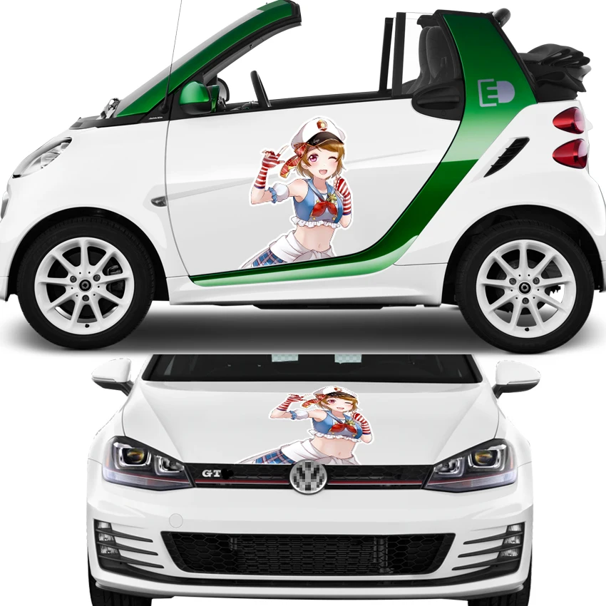 

Inkjet Japan Anime Door Decals Itasha Stickers Girl Film Rally Sticker 3D Car Decal Waterproof Hood Cartoon Protective Films