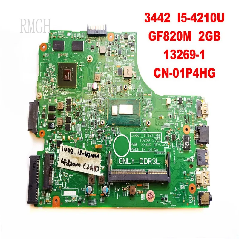 

Материнская плата для ноутбука DELL 13269, 3442 дюйма, GF820M, 2 Гб, протестирована, хорошая Бесплатная доставка