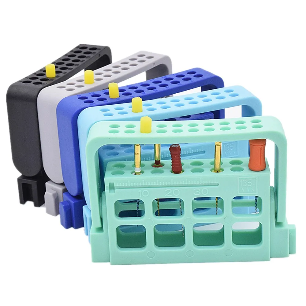 Зубные 16 отверстий памяти Endo держатели 5 шт. Autoclavable коробка для Файлы Инструменты