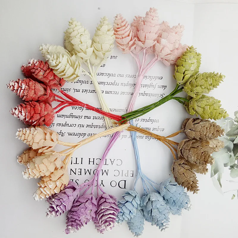 SMARIHAS 6 шт. искусственные сосновые шишки букет сосновых орехов подходящее