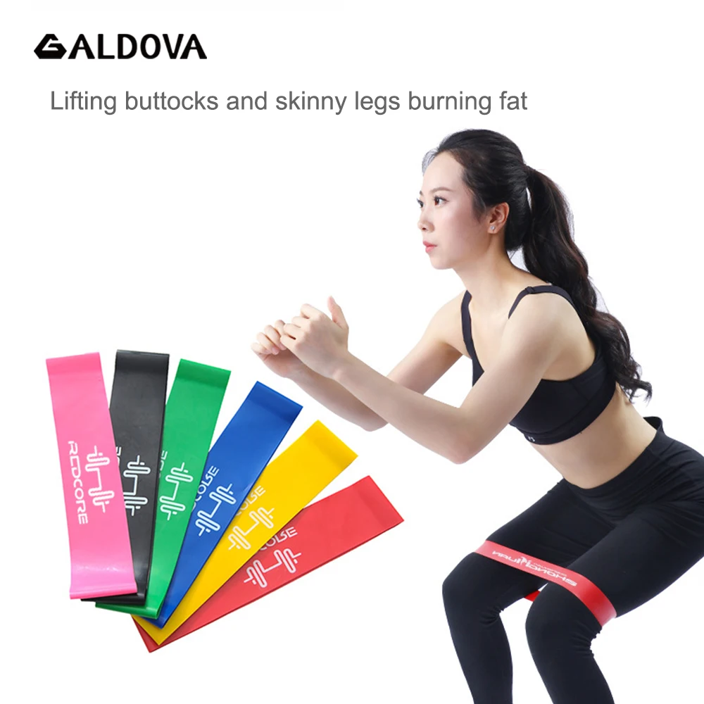 Эластичные ленты для йоги ALDOVA 6 уровней тренировок в помещении 0 35 мм 1 3