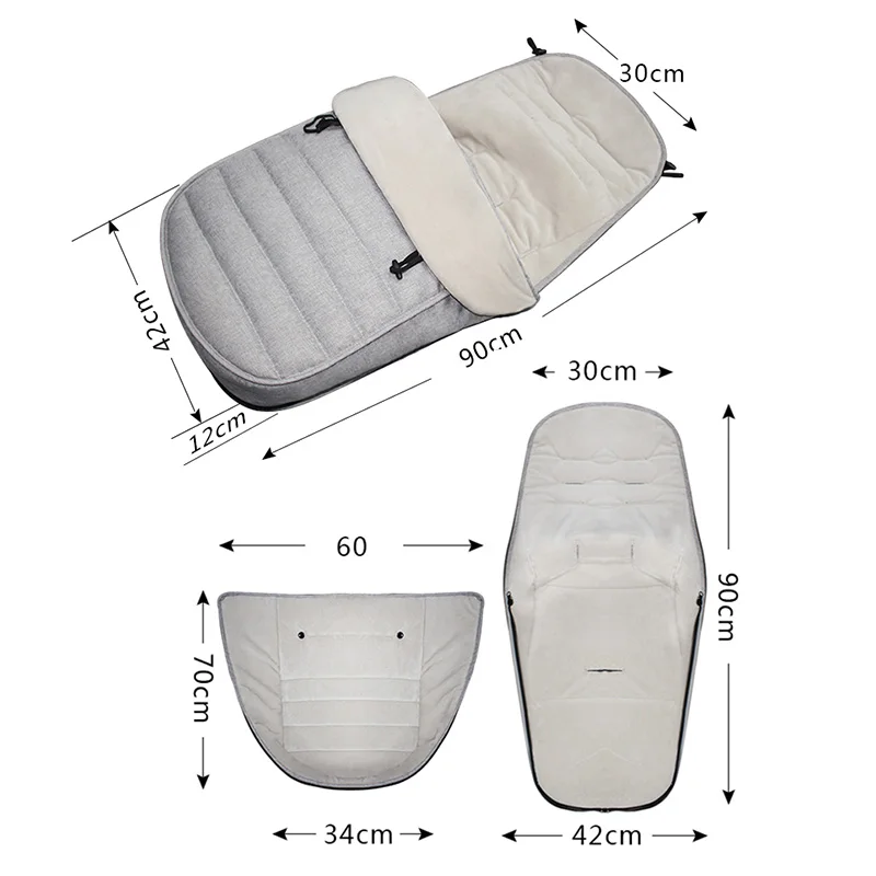 Baby Stroller Sleeping Bag Infant Winter Footmuff Sleepsack Newborn Wheelchair Waterproof Windproof Footcover | Мать и ребенок