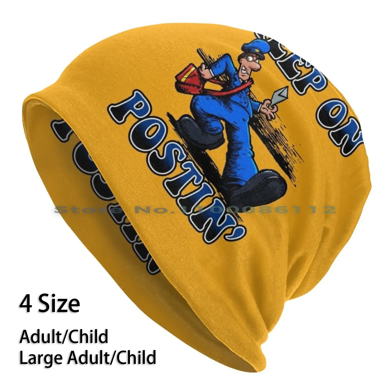 

Keep On Postin' !!! Beanies Knit Hat Postman Mailman Delivery Keeponposting Keepontrucking Crumb Brimless Knitted Hat Skullcap