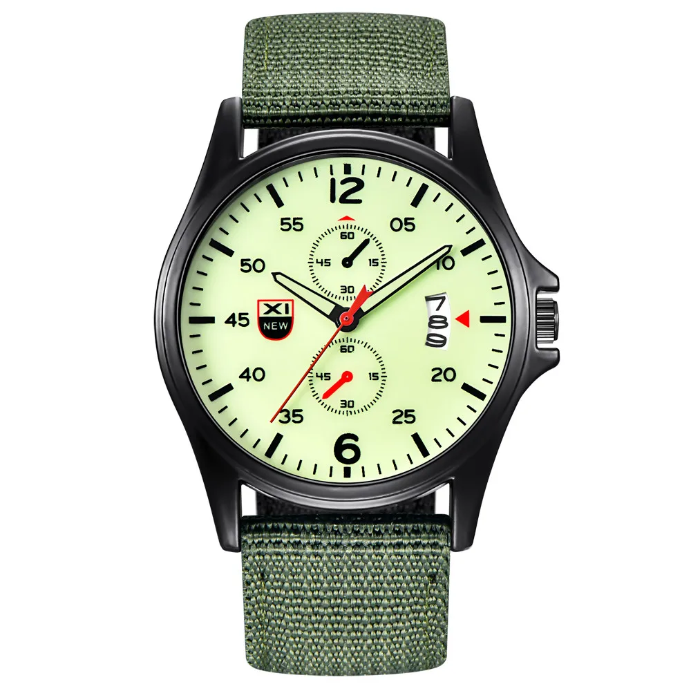 

DAIGELO Mens Watches Military Nylon Waterproof Date Quartz Army-green Analog Men's Quartz Wrist Watches Casual Watch Men New