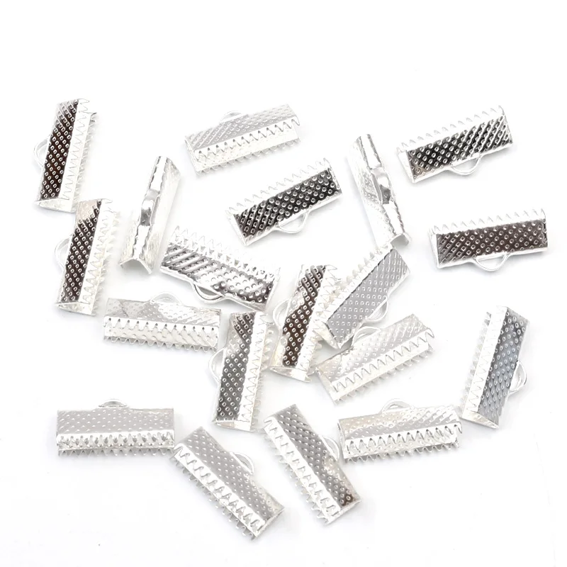 Текстурированные концевые колпачки 100 шт. 8х16 мм Обжимные бусины шнур плоская